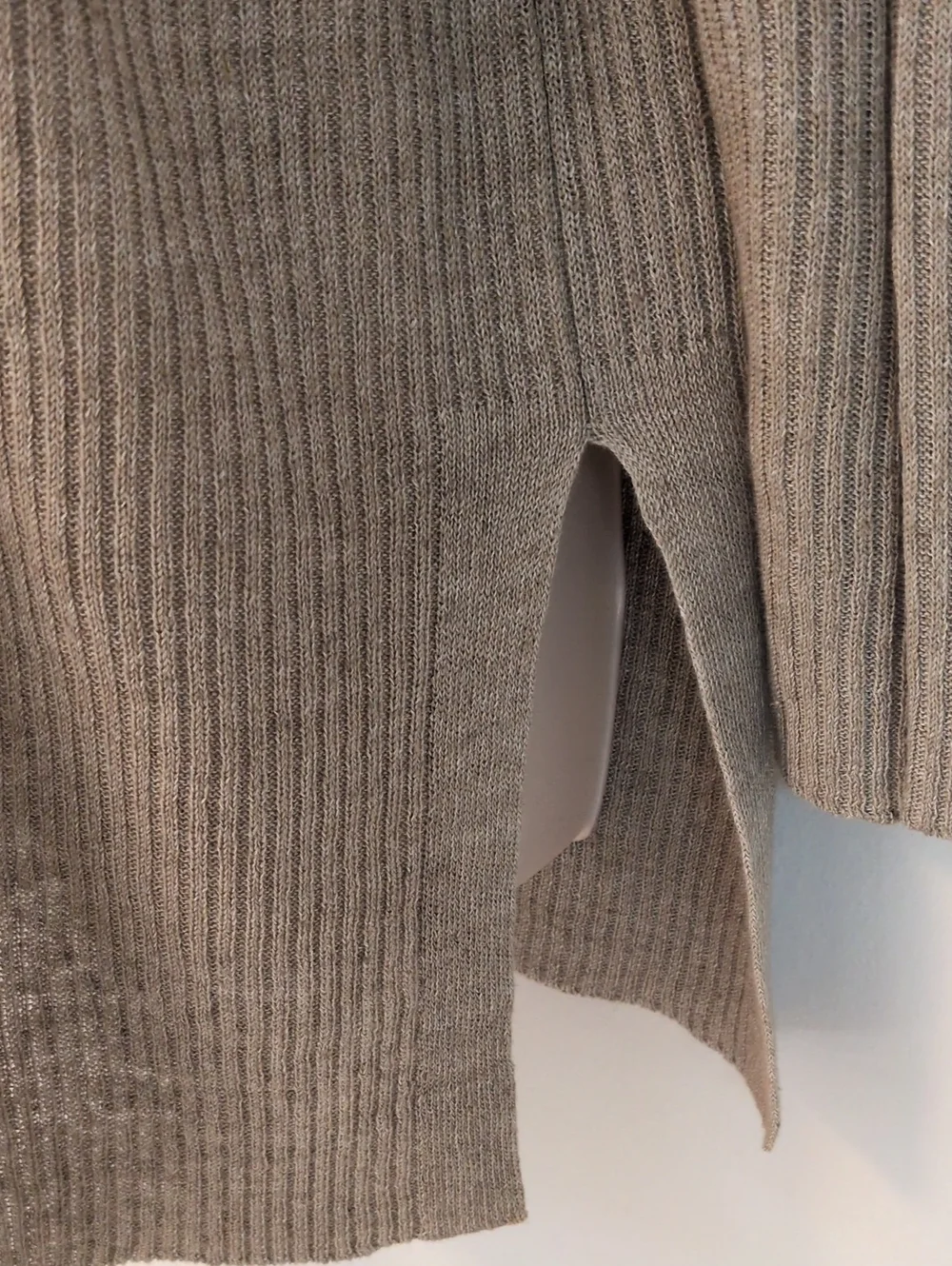 Eileen Fisher Organic Linen Longline Crew Neck Sweater XS